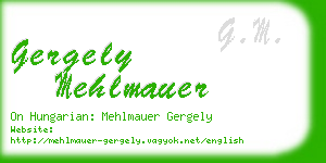 gergely mehlmauer business card